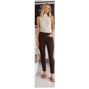 SPANX Women’s Faux Suede High Waisted Leggings Burgundy Terracotta Women's SP